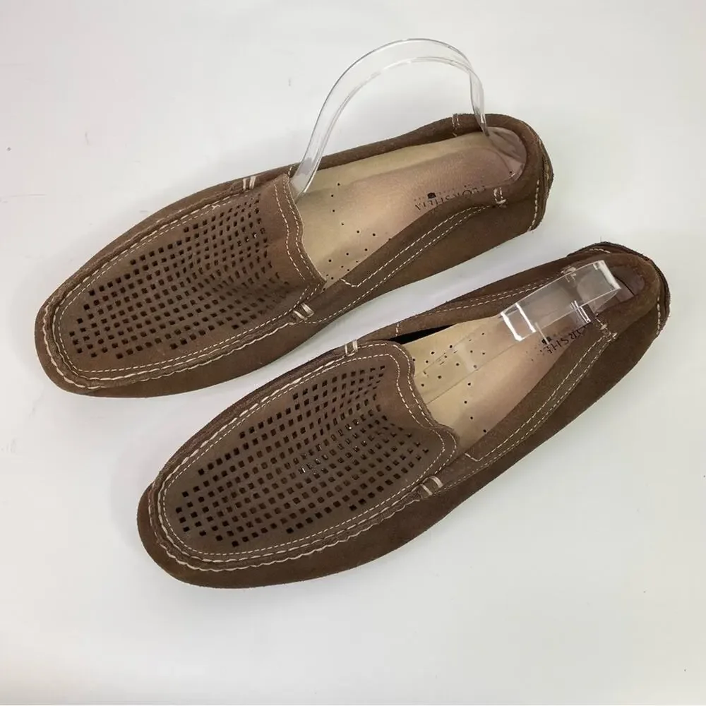 Florsheim Roadster Driving Shoe Size 13 Brown Leather Loafer Suede Slip On